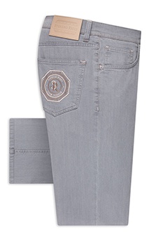 Прямые джинсы с вышивкой на кармане STEFANO RICCI