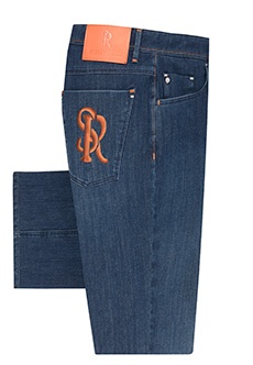 Сине-оранжевые джинсы STEFANO RICCI