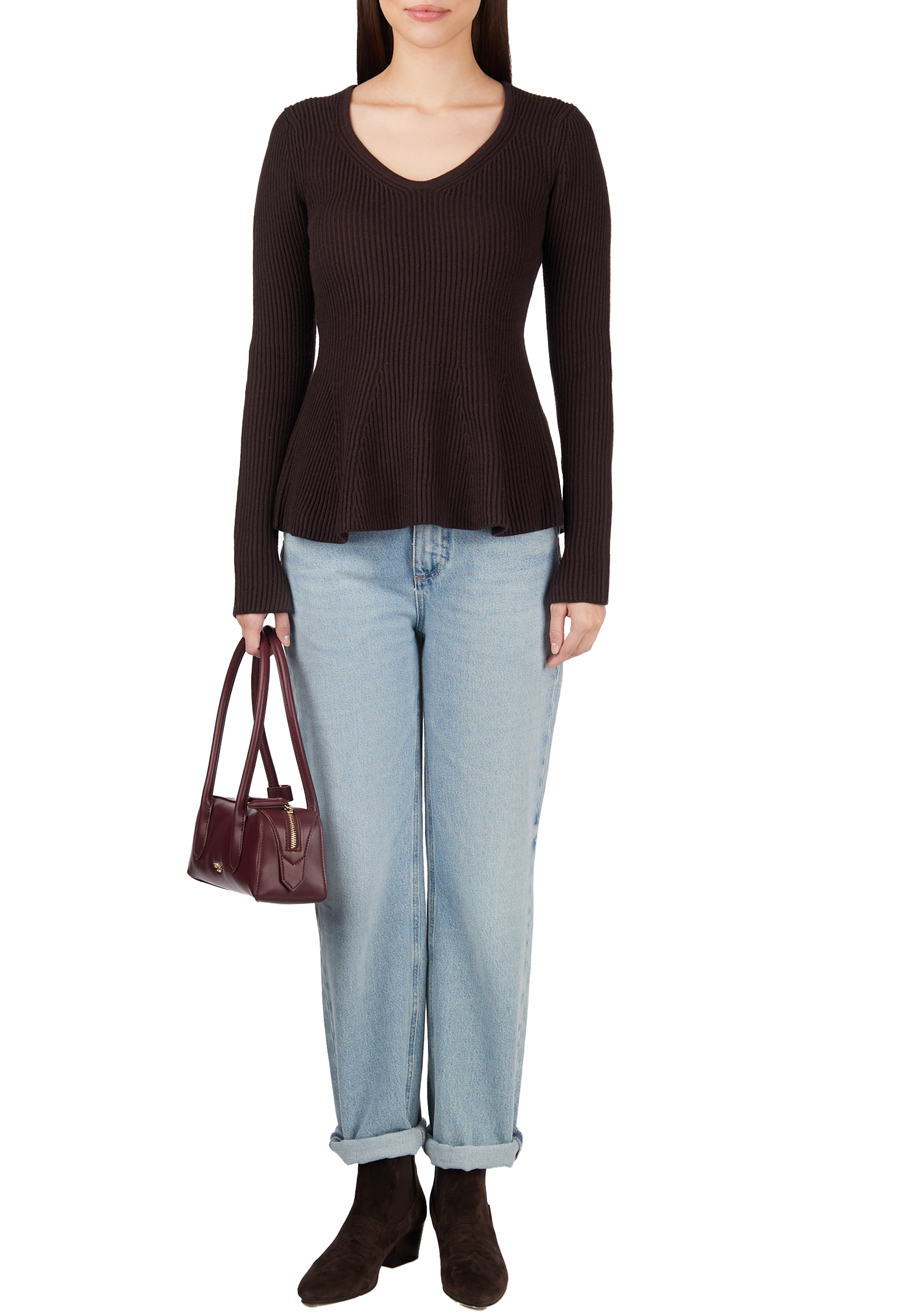 

Пуловер TWINSET Milano, Коричневый, Коричневый