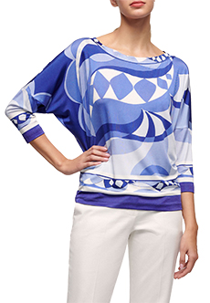 Блуза с абстрактным фантазийным узором LUISA SPAGNOLI