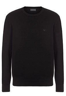 Черный пуловер EMPORIO ARMANI
