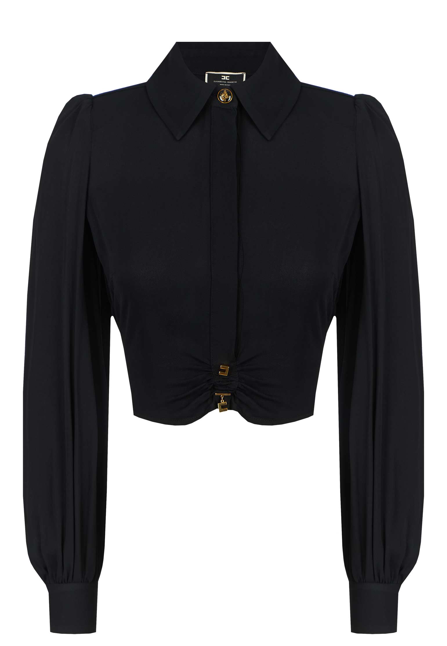 Блуза ELISABETTA FRANCHI Черный, размер 40