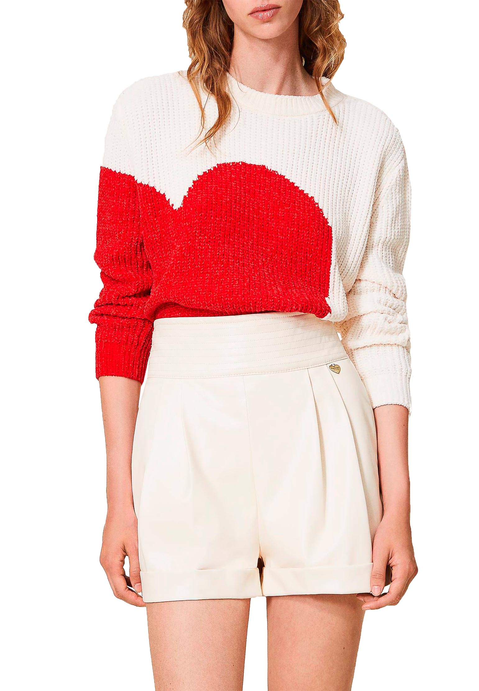

Шорты из экокожи TWINSET Milano, Белый, Белый