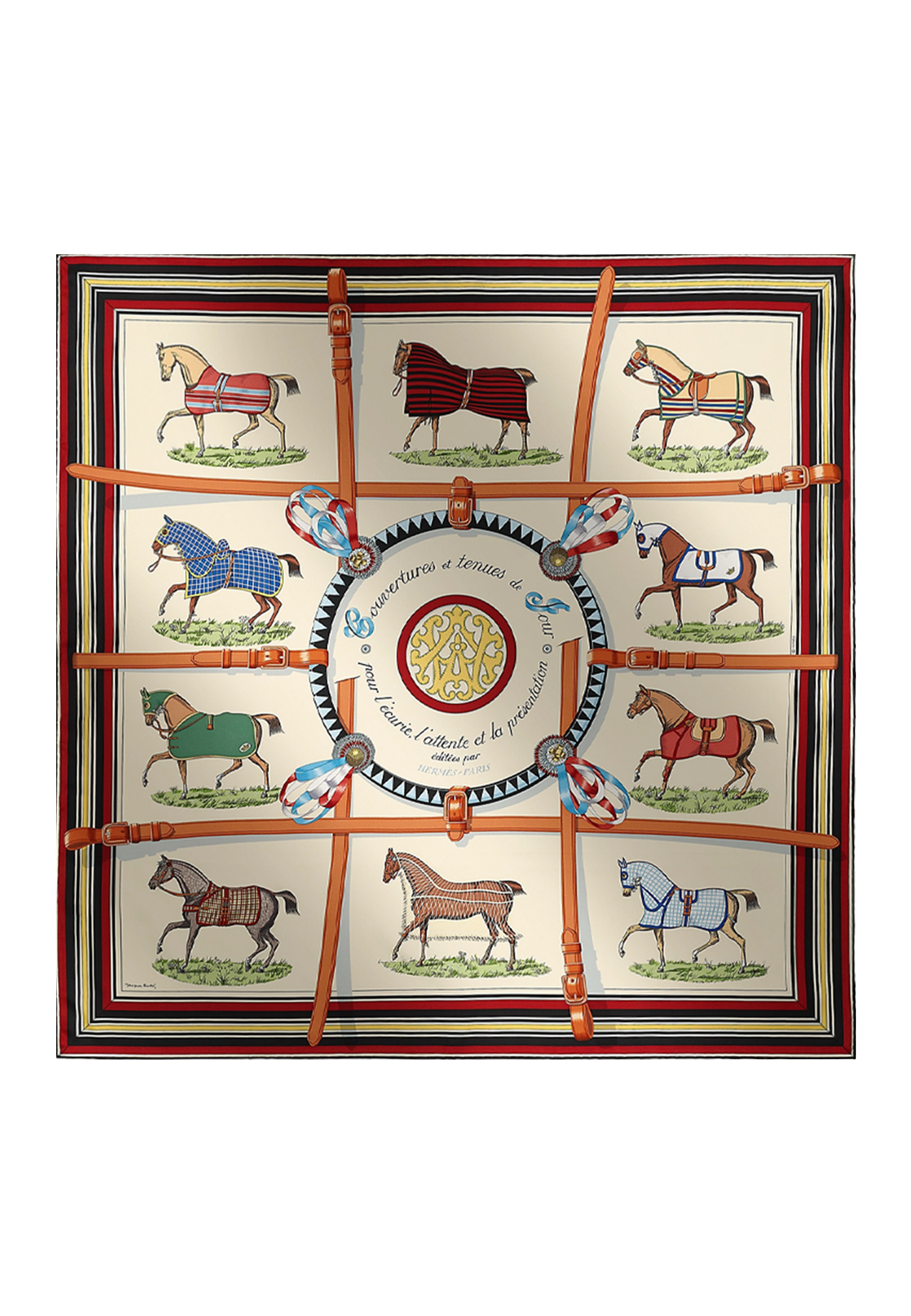 

Платок HERMES, Разноцветный, Разноцветный