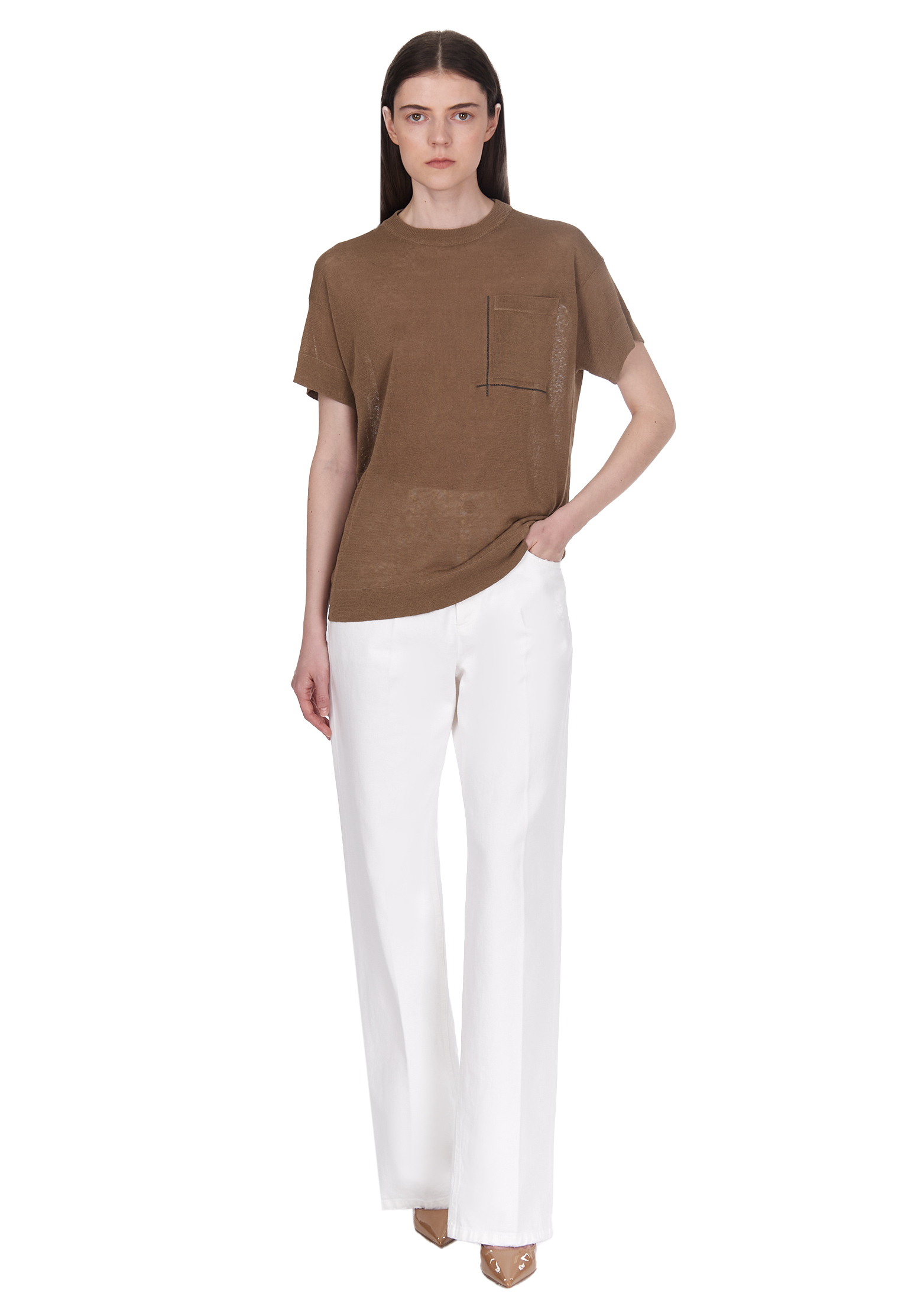 

Футболка BRUNELLO CUCINELLI, Коричневый, Коричневый