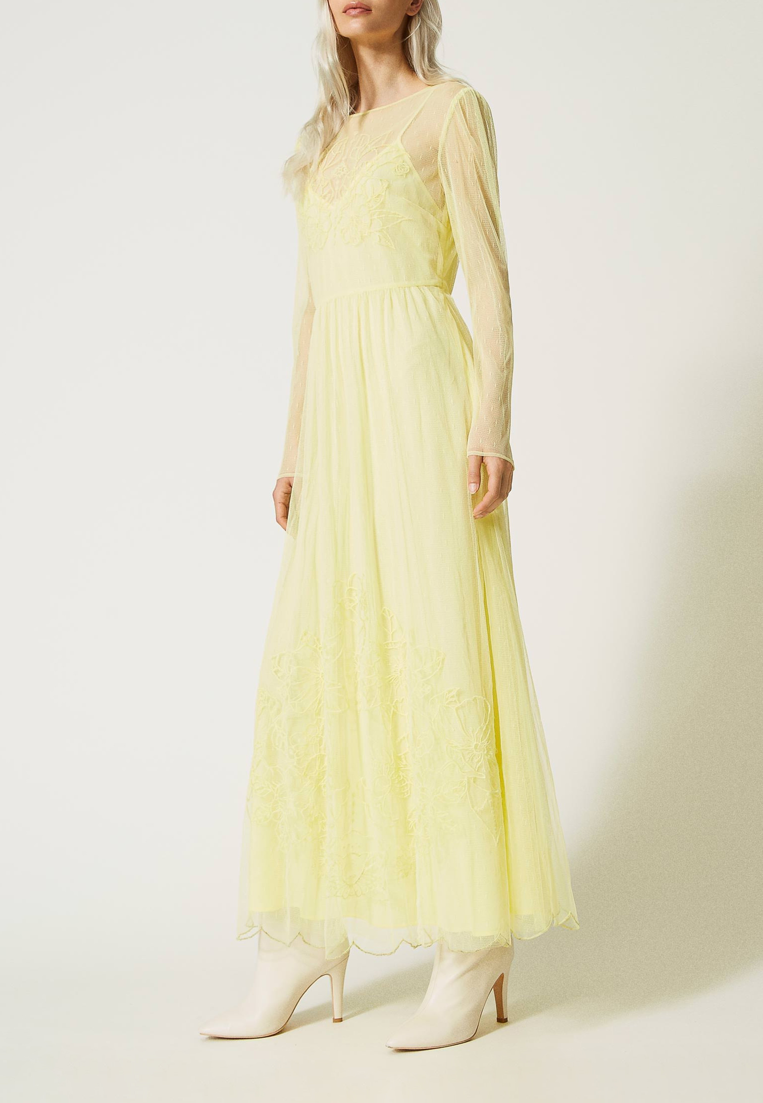 Платье TWINSET Milano Желтый, размер 38 165002 - фото 1