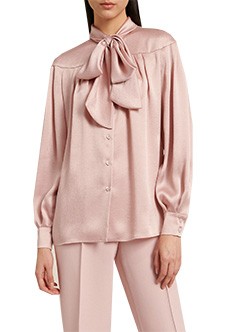 Розовая шёлковая блуза LUISA SPAGNOLI