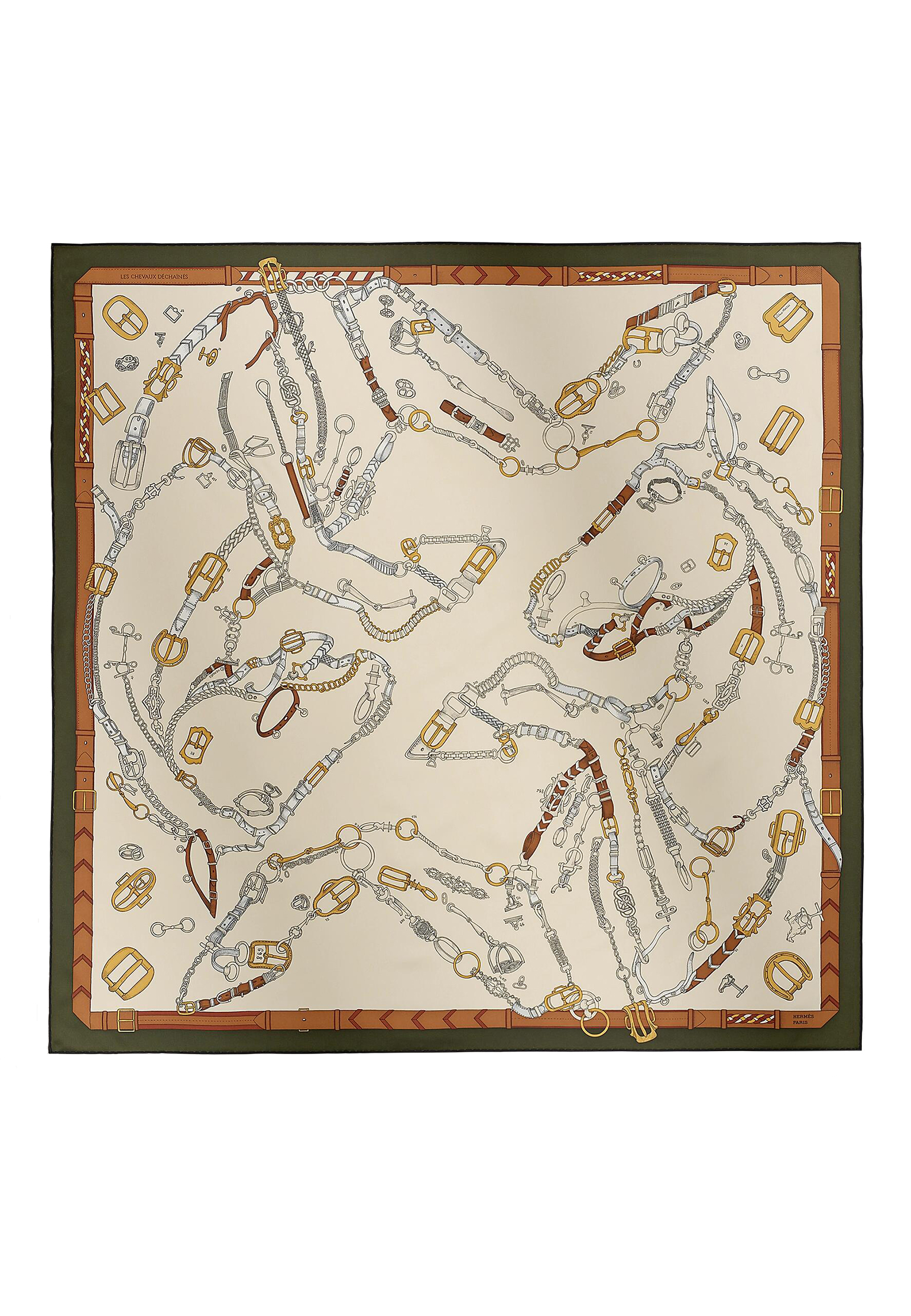 

Платок HERMES, Зеленый, Зеленый
