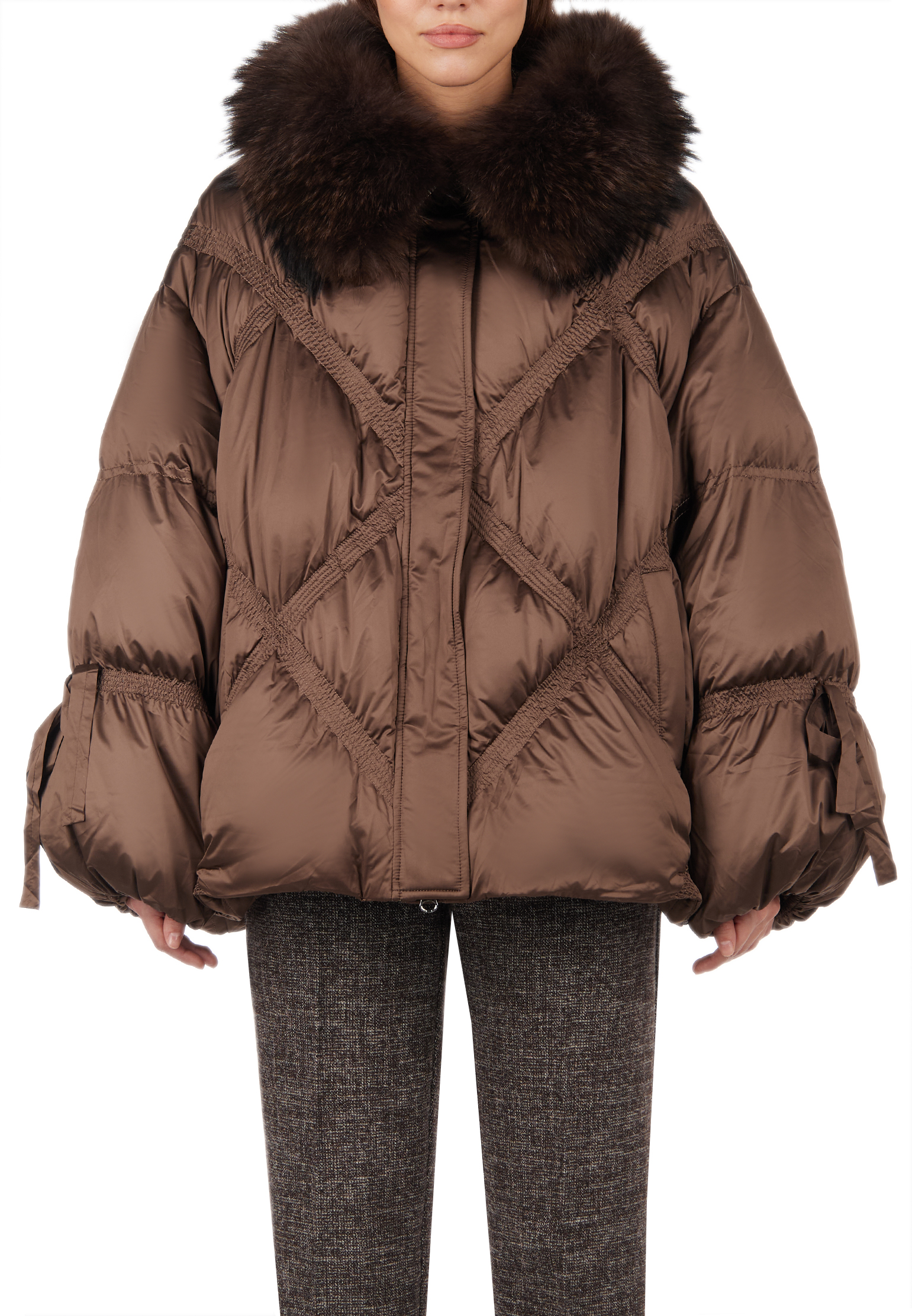 

Пуховик SFILATO, Коричневый, Коричневый