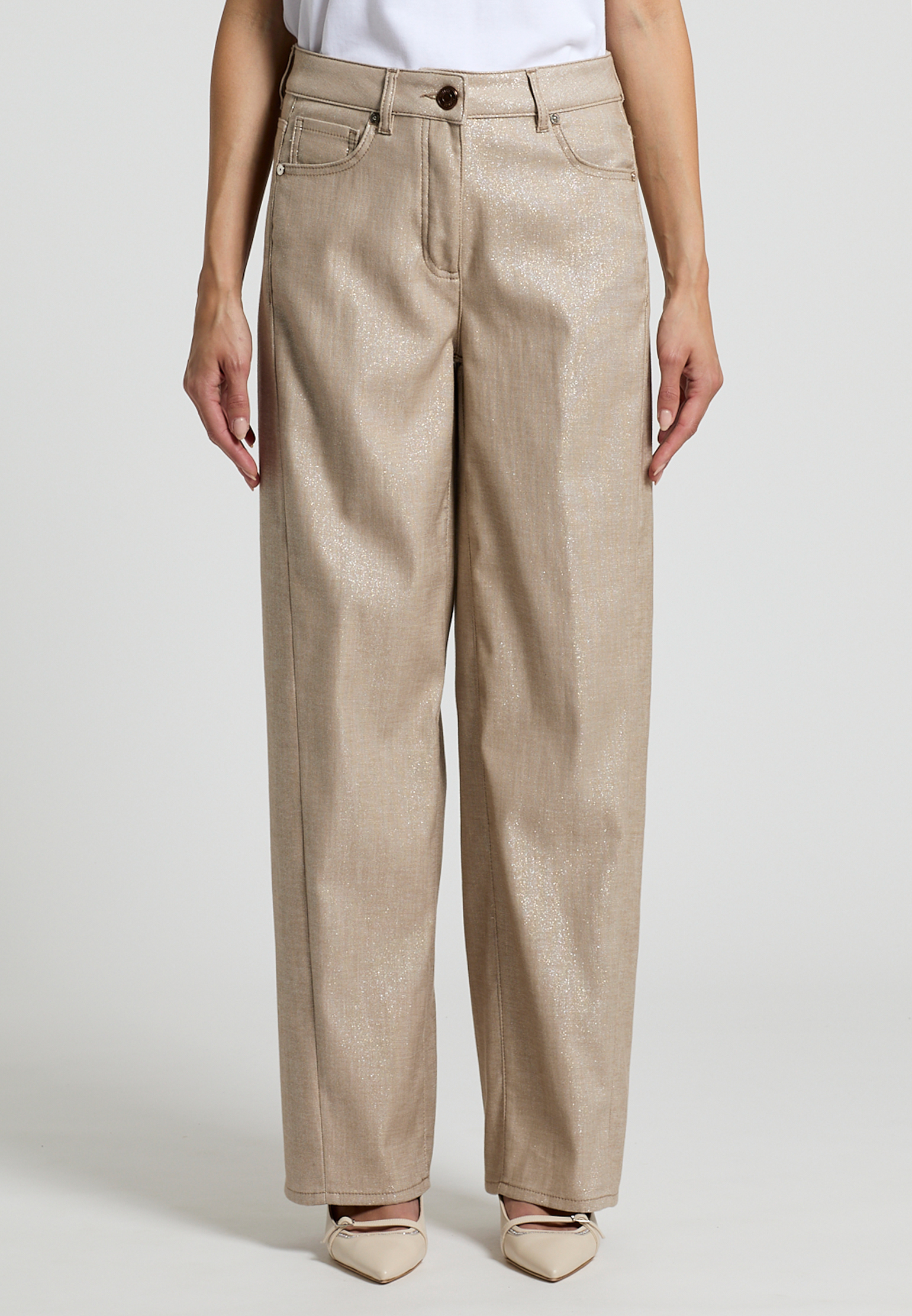 

Джинсы PESERICO, Бежевый, Бежевый