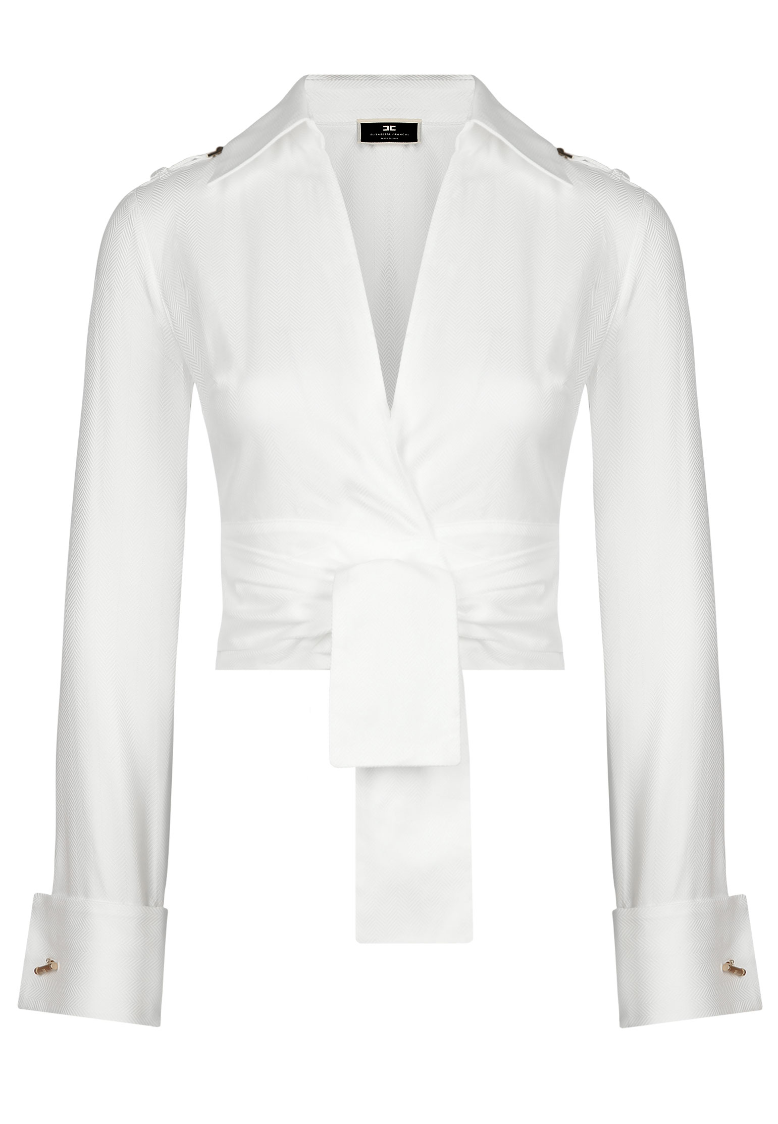 Блуза ELISABETTA FRANCHI Белый, размер 42 163401 - фото 1