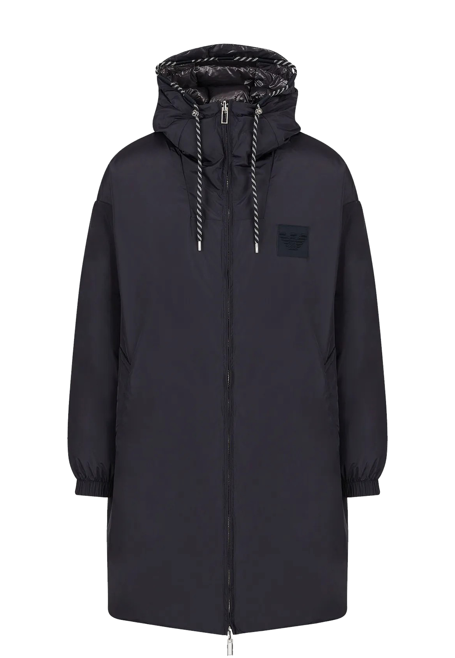 Пуховик EMPORIO ARMANI синего цвета