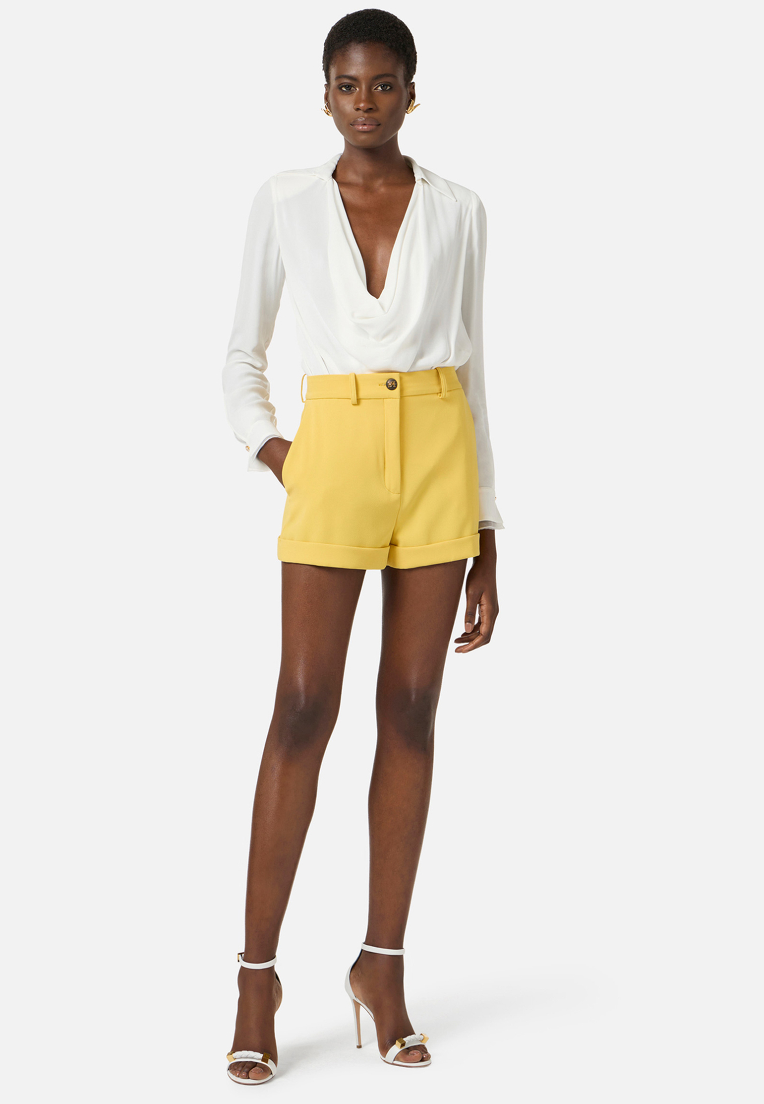 

Шорты ELISABETTA FRANCHI, Желтый, Желтый