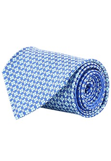 Синий галстук с узором STEFANO RICCI