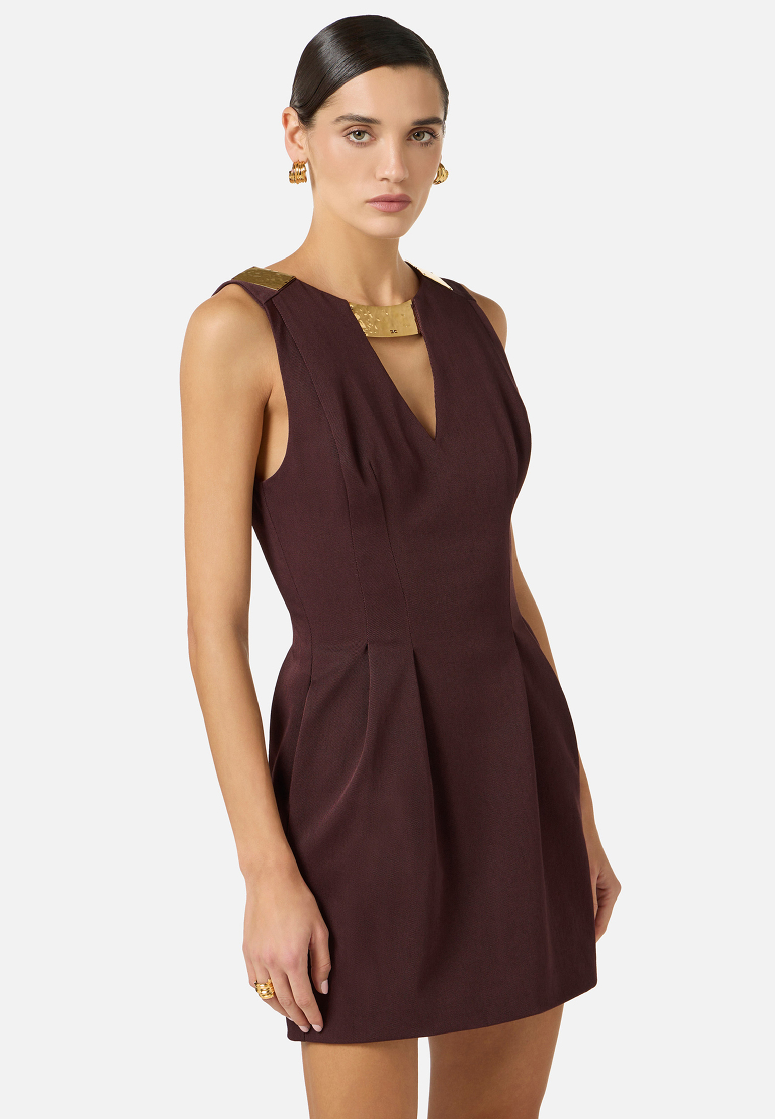 

Платье ELISABETTA FRANCHI, Коричневый, Коричневый