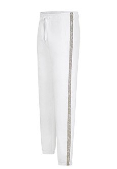 Белые спортивные брюки с лампасами JUVIA