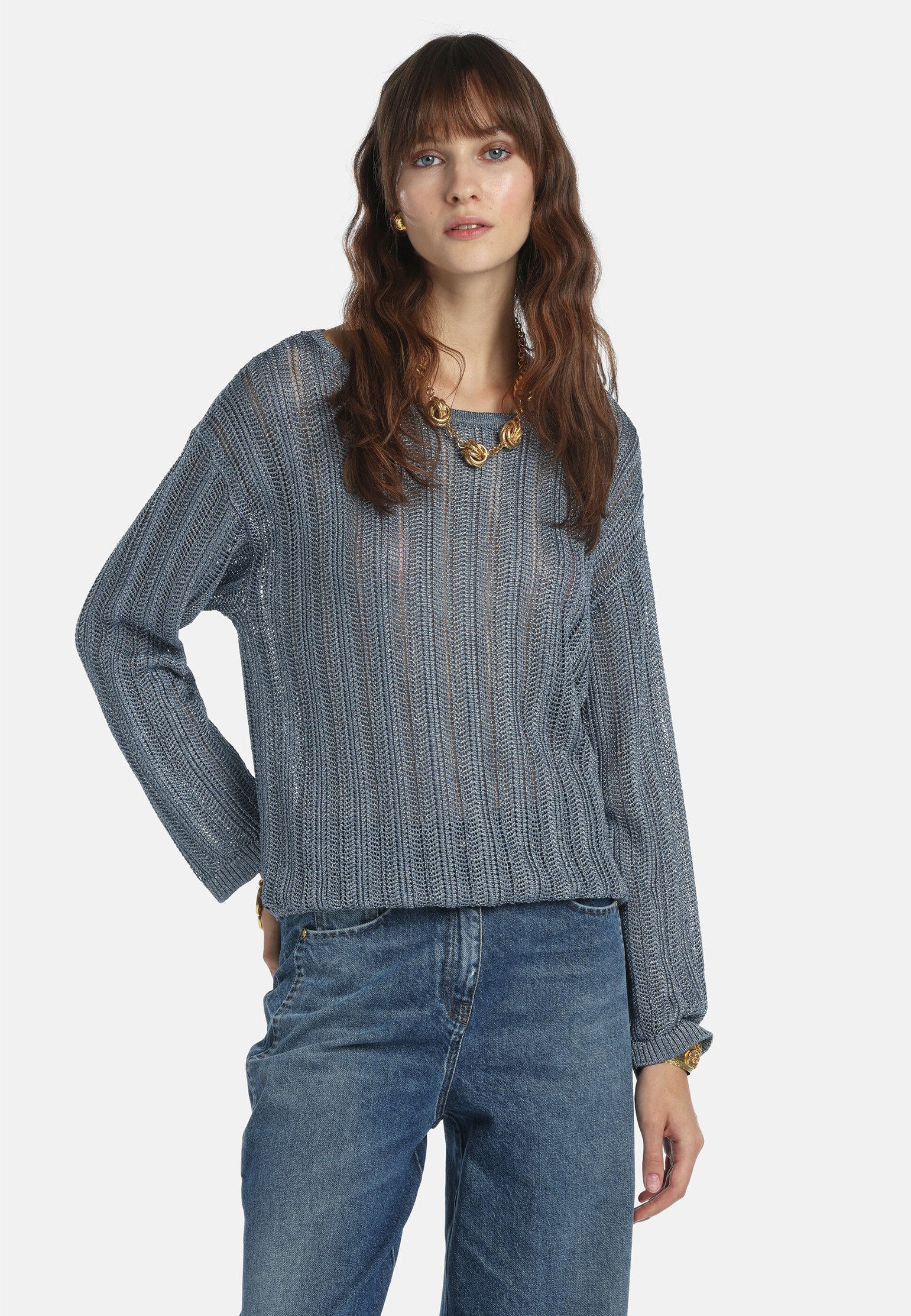 

Пуловер LUISA SPAGNOLI, Синий, Синий