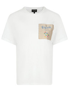 Хлопковая футболка с принтом  EMPORIO ARMANI