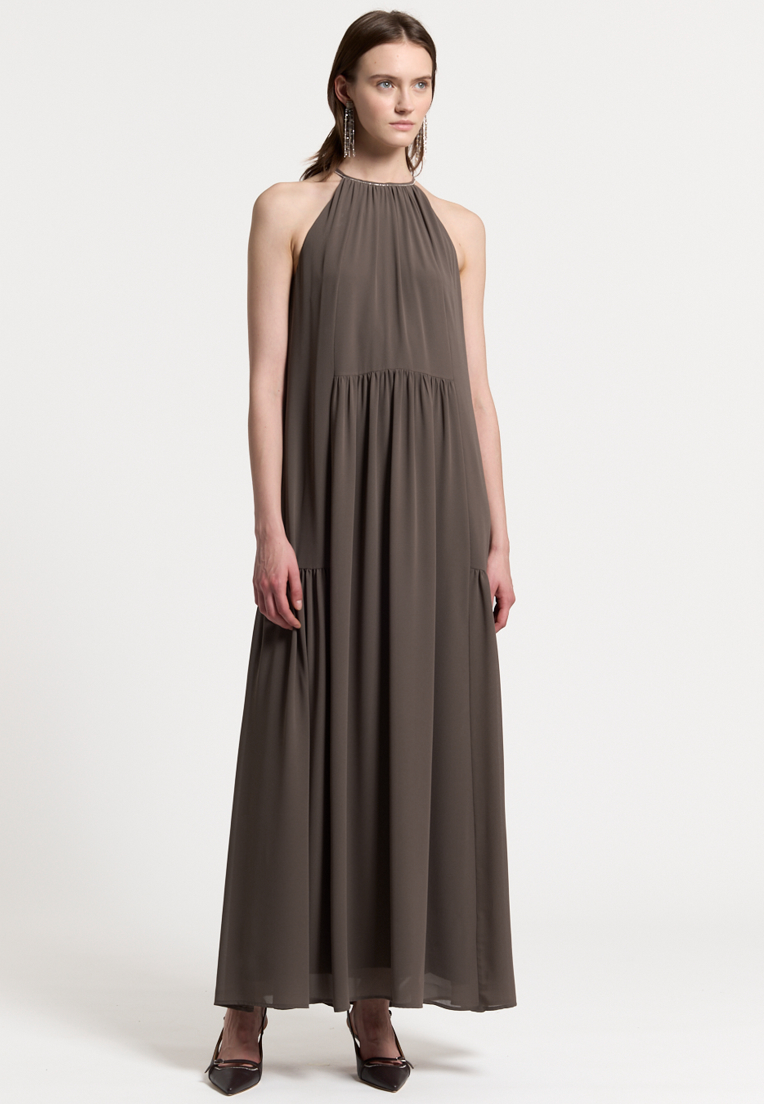 

Платье PESERICO, Коричневый, Коричневый