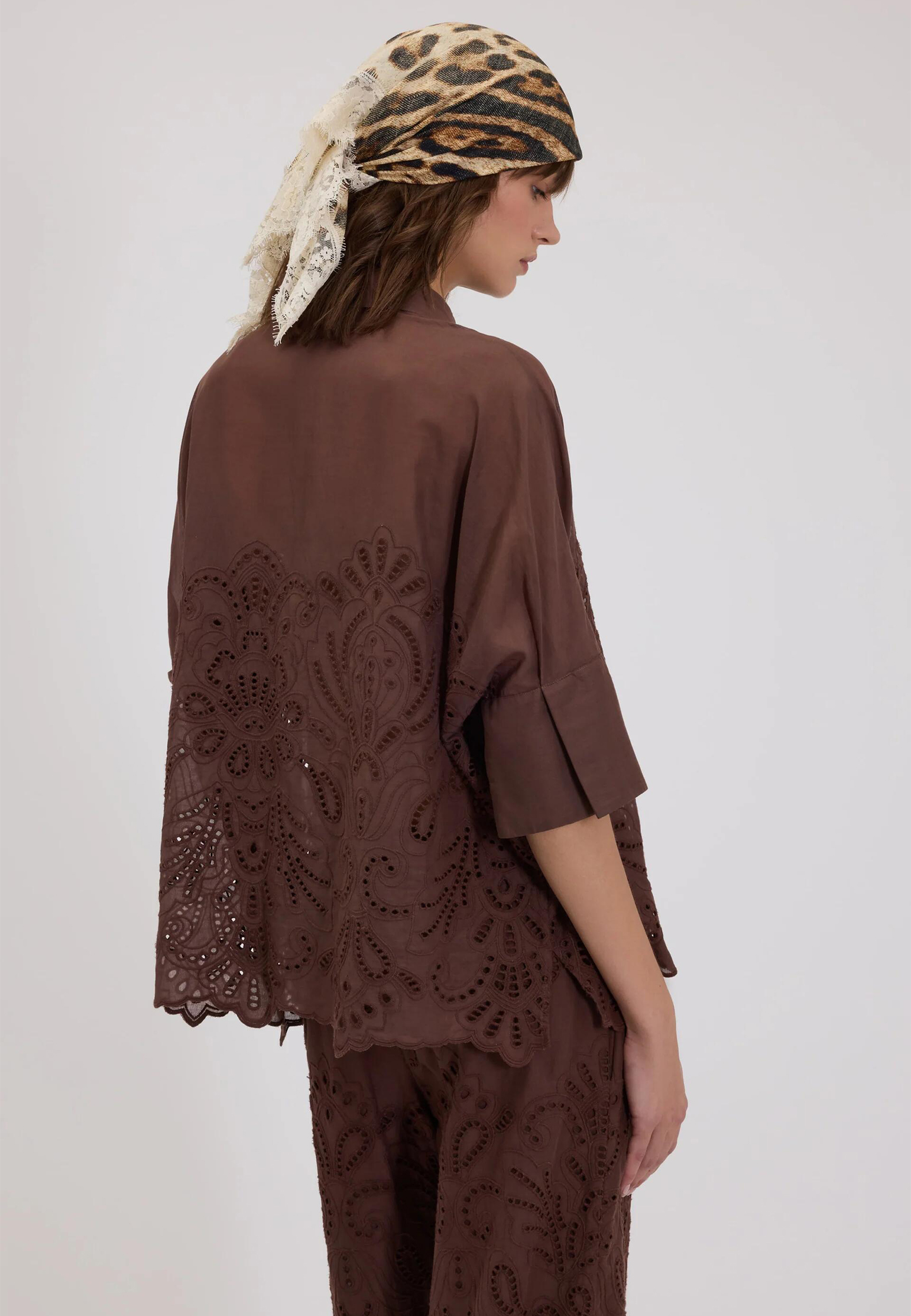 

Блуза ERMANNO FIRENZE, Коричневый, Коричневый