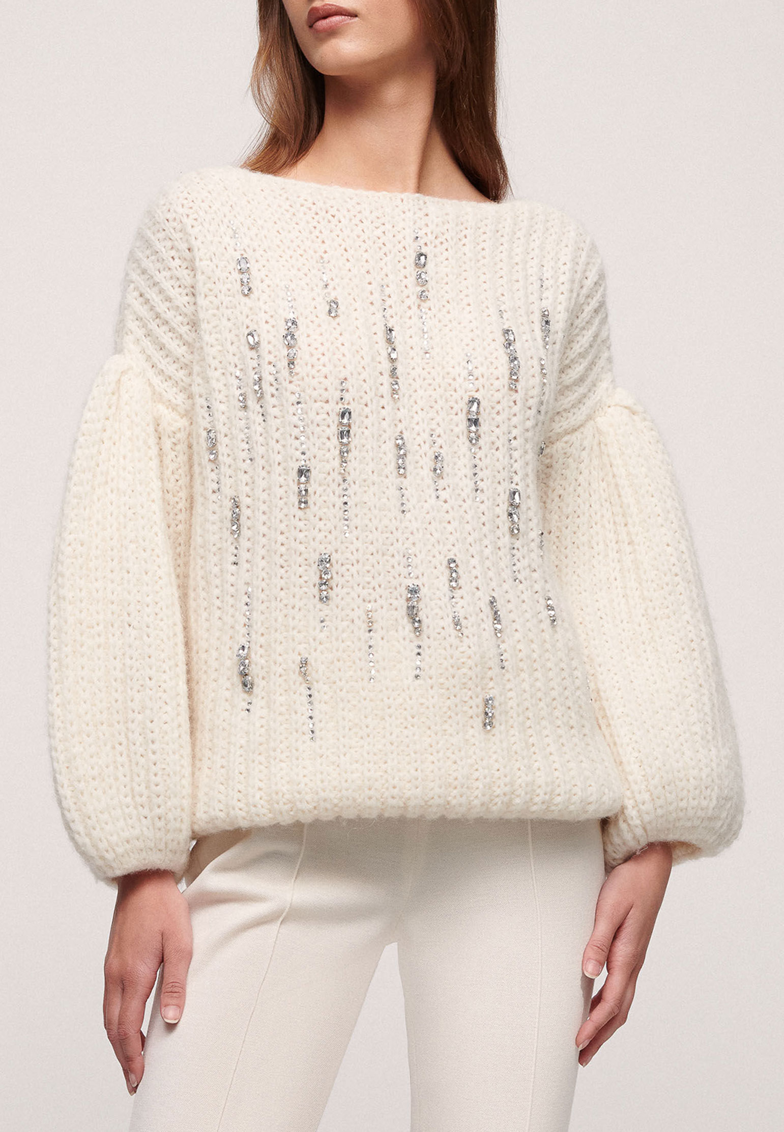 Пуловер LUISA SPAGNOLI Бежевый, размер M 166027 - фото 1