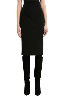 Черная юбка с высокой талией LUISA SPAGNOLI