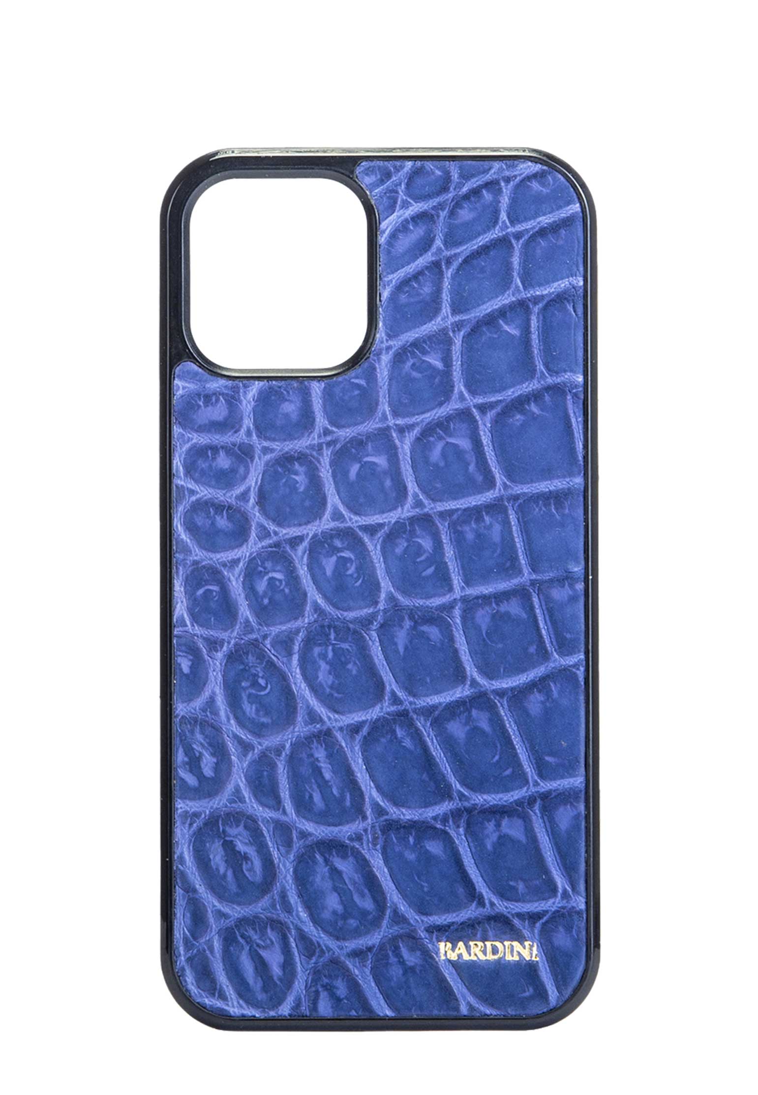 Чехол для iPhone 12 Pro из кожи крокодила BARDINI Фиолетовый