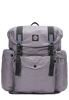 Серый рюкзак с логотипом STONE ISLAND