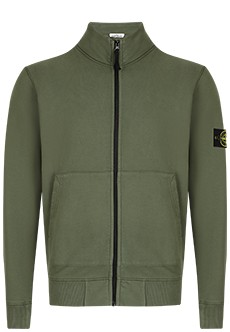 Зеленая олимпийка с нашивкой STONE ISLAND