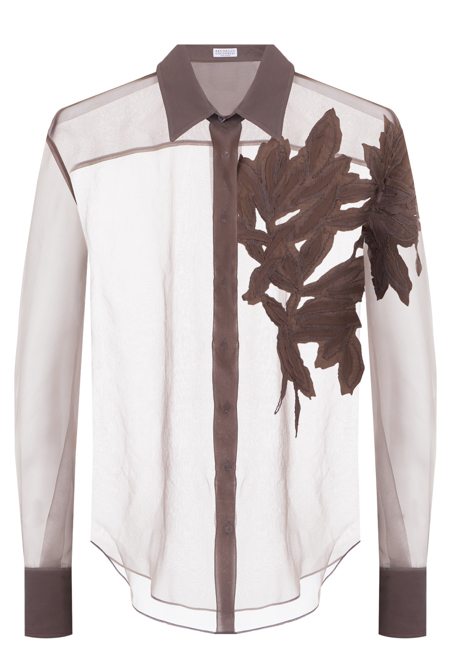 

Рубашка BRUNELLO CUCINELLI, Коричневый, Коричневый