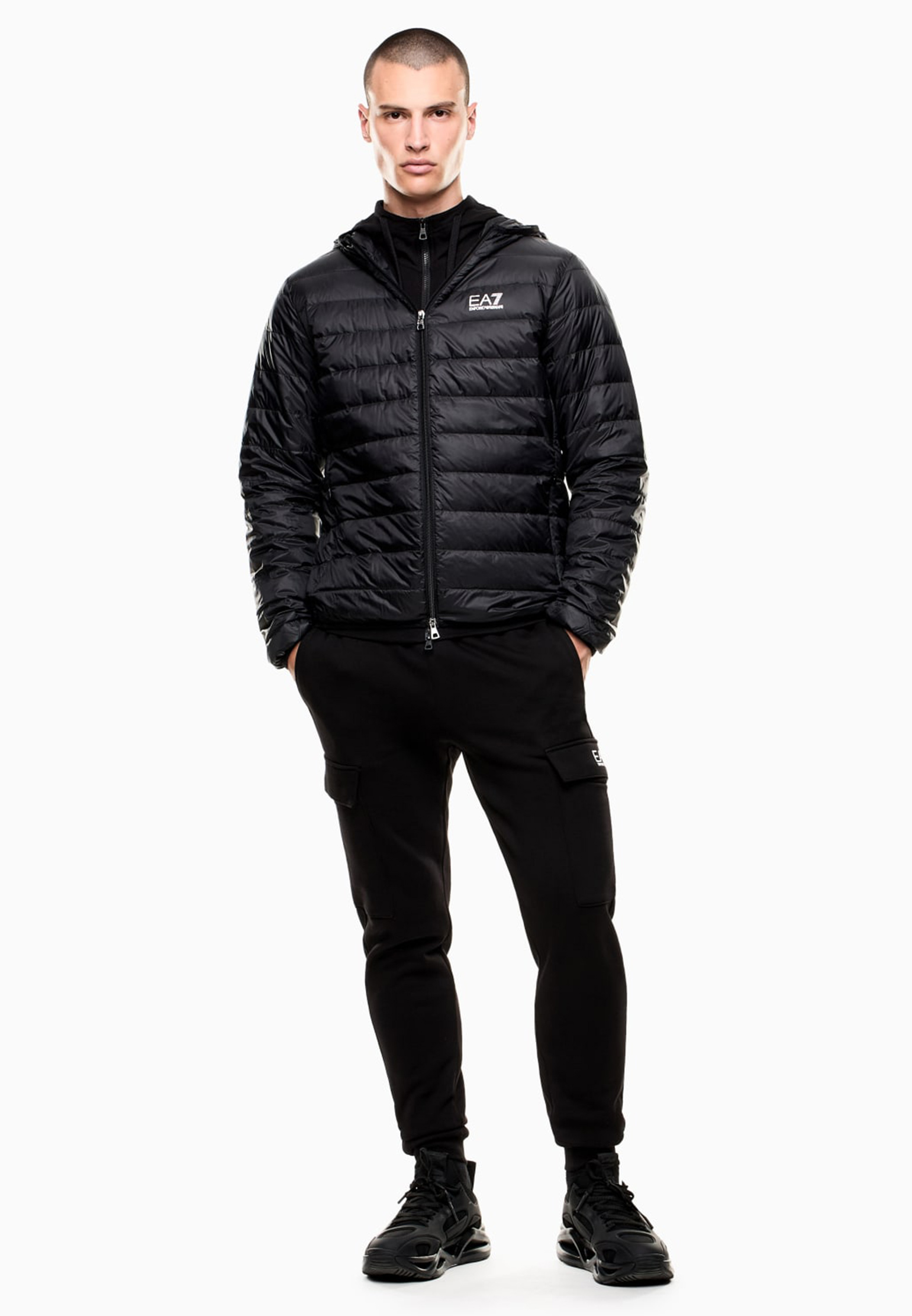 

Пуховик EA7, Черный, Черный