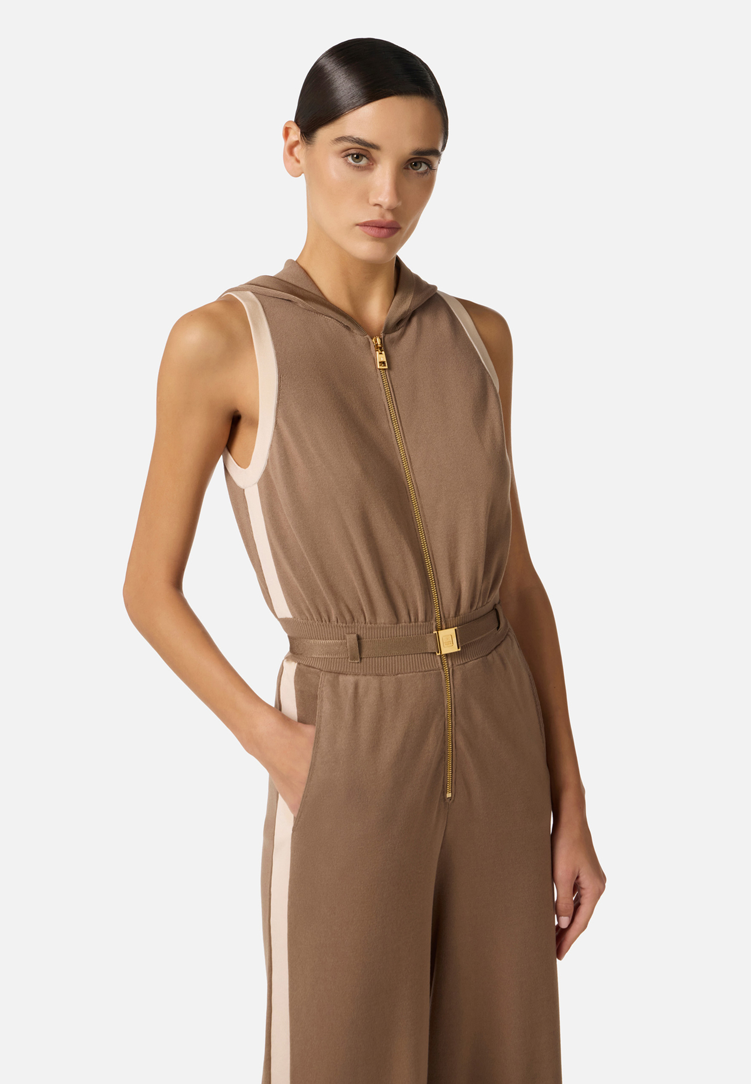 

Комбинезон ELISABETTA FRANCHI, Бежевый, Бежевый