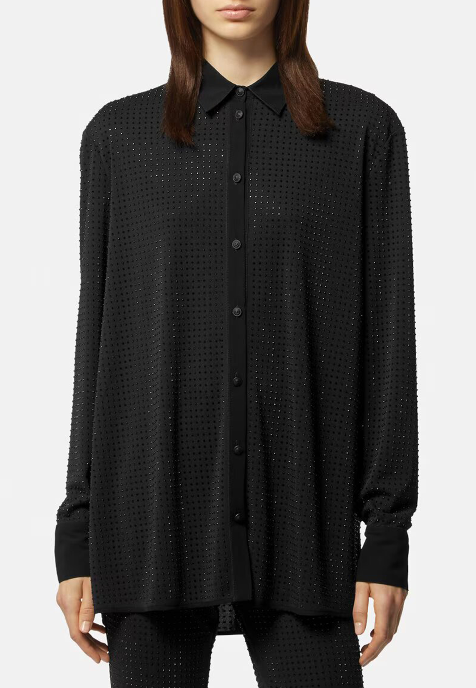 Рубашка VERSACE JEANS COUTURE Черный, размер 38
