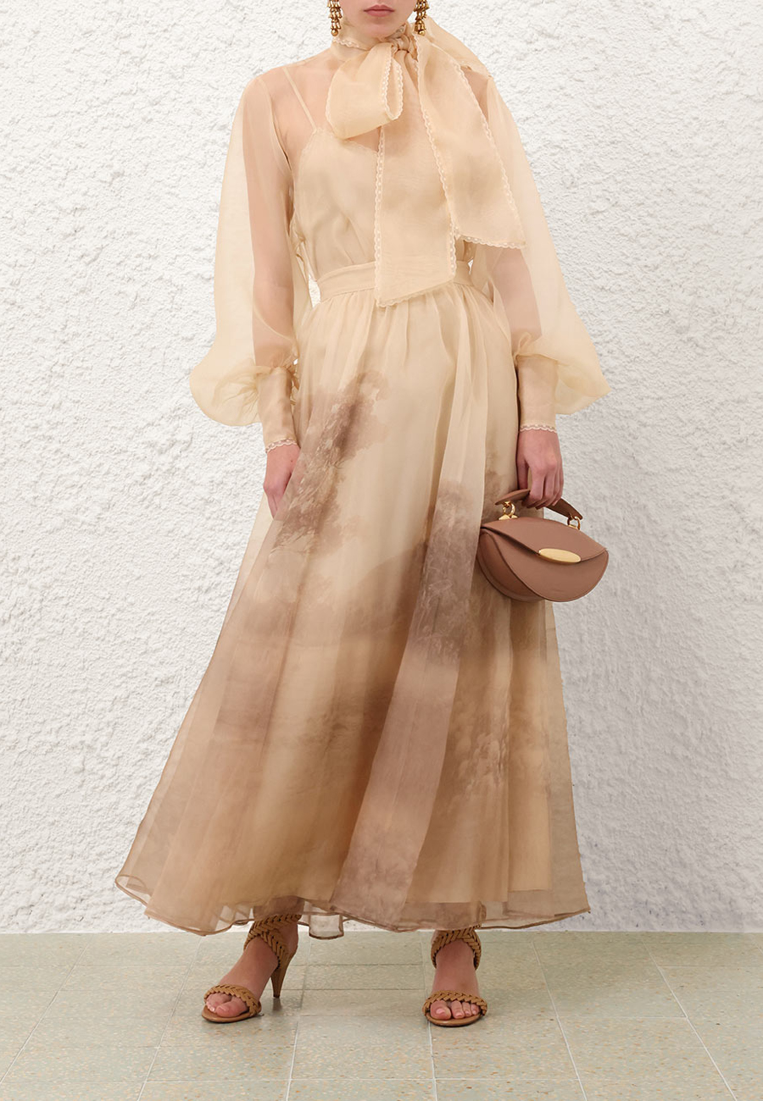 

Юбка ZIMMERMANN, Бежевый, Бежевый