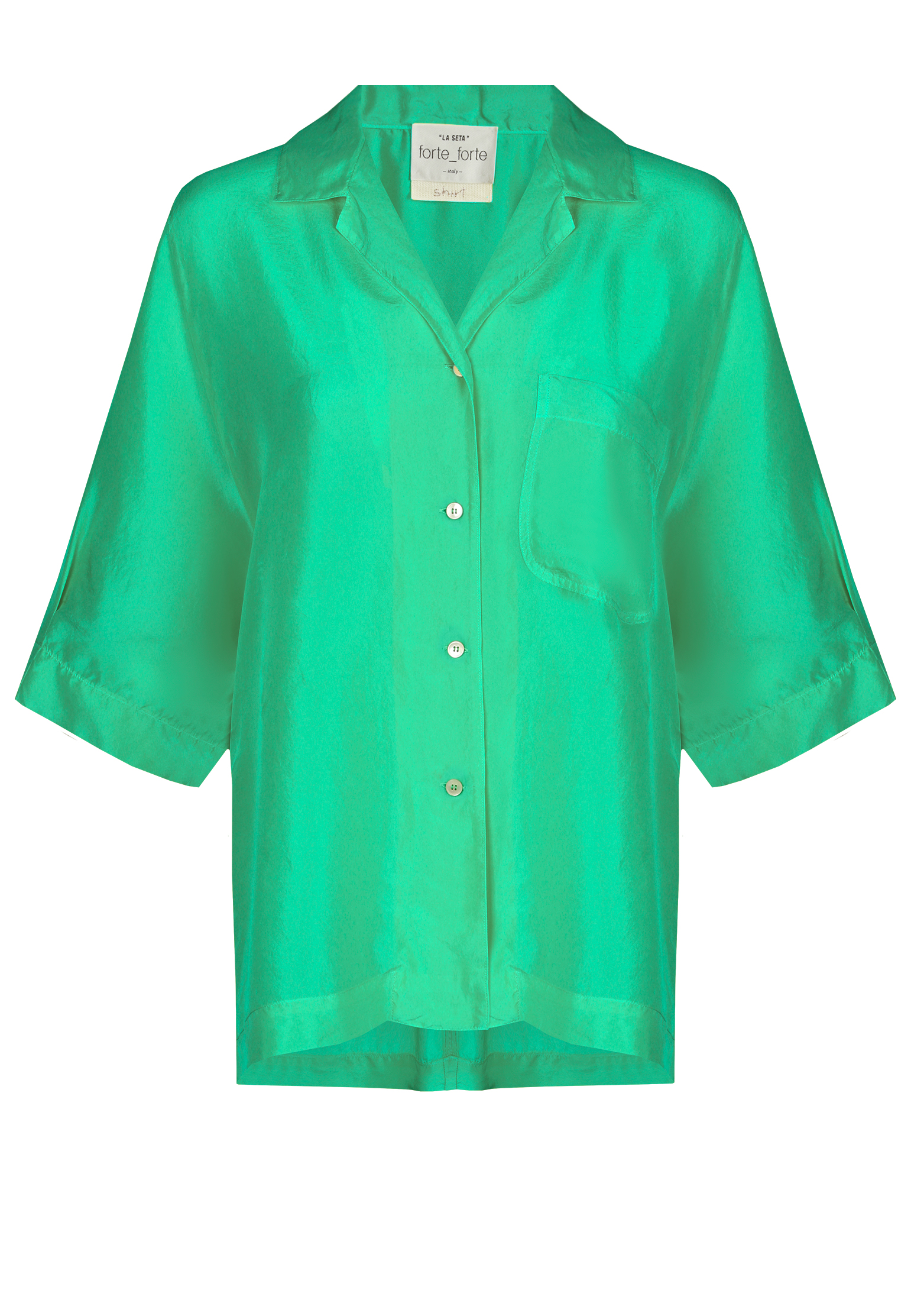 Рубашка FORTE FORTE зеленого цвета