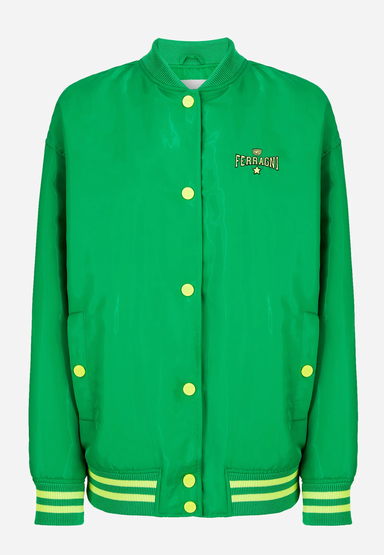 Бомбер CHIARA FERRAGNI Зеленый, размер 38 149982 - фото 1
