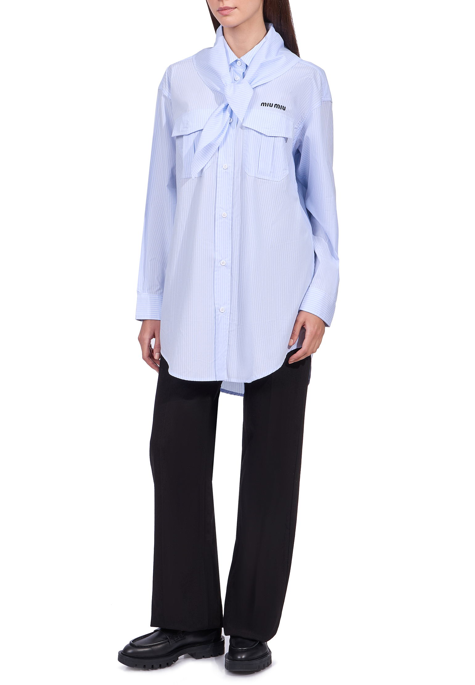 

Рубашка MIU MIU, Голубой, Голубой