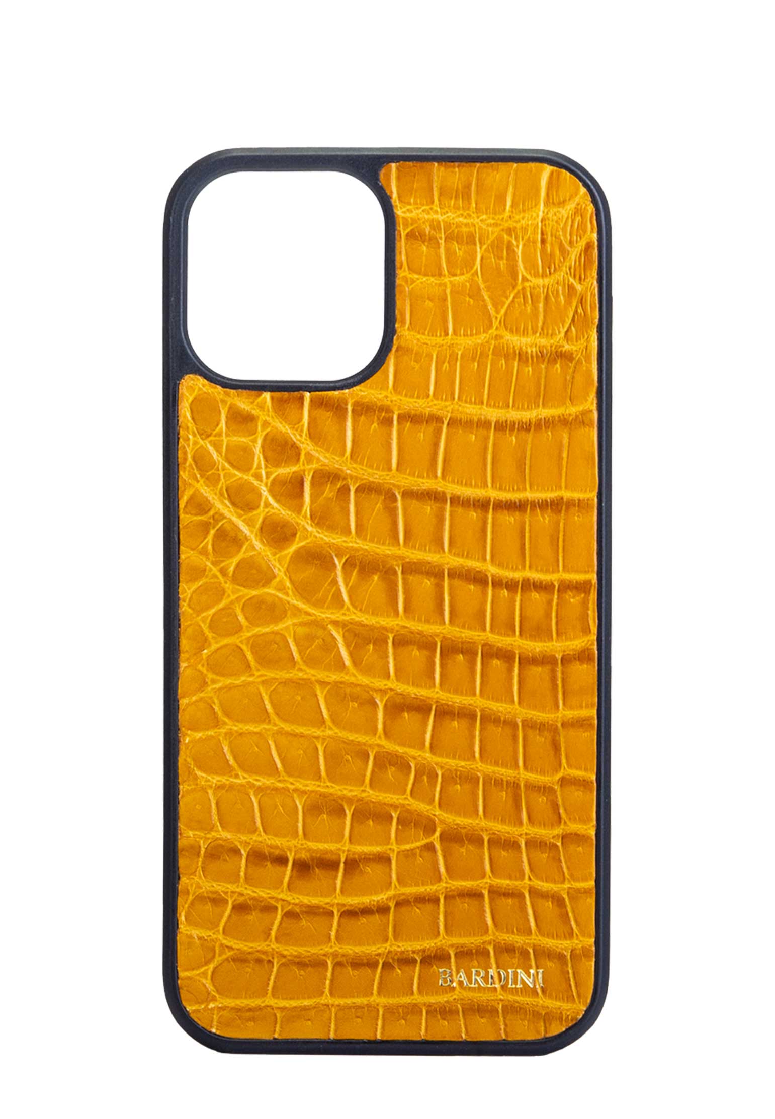 Чехол для iPhone 12 Pro из кожи крокодила BARDINI Коричневый