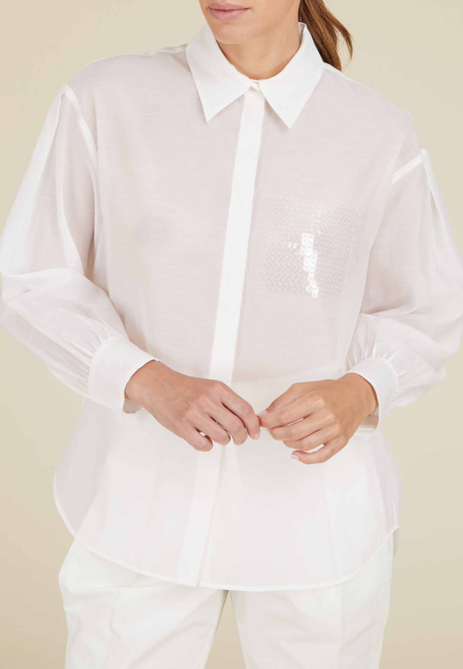Рубашка PESERICO Белый, размер 46 154597 - фото 1