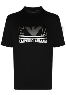 Футболка с вышитым логотипом  EMPORIO ARMANI