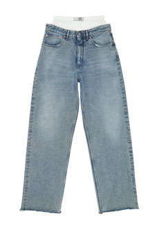 Широкие многослойные джинсы  MM6 Maison Margiela