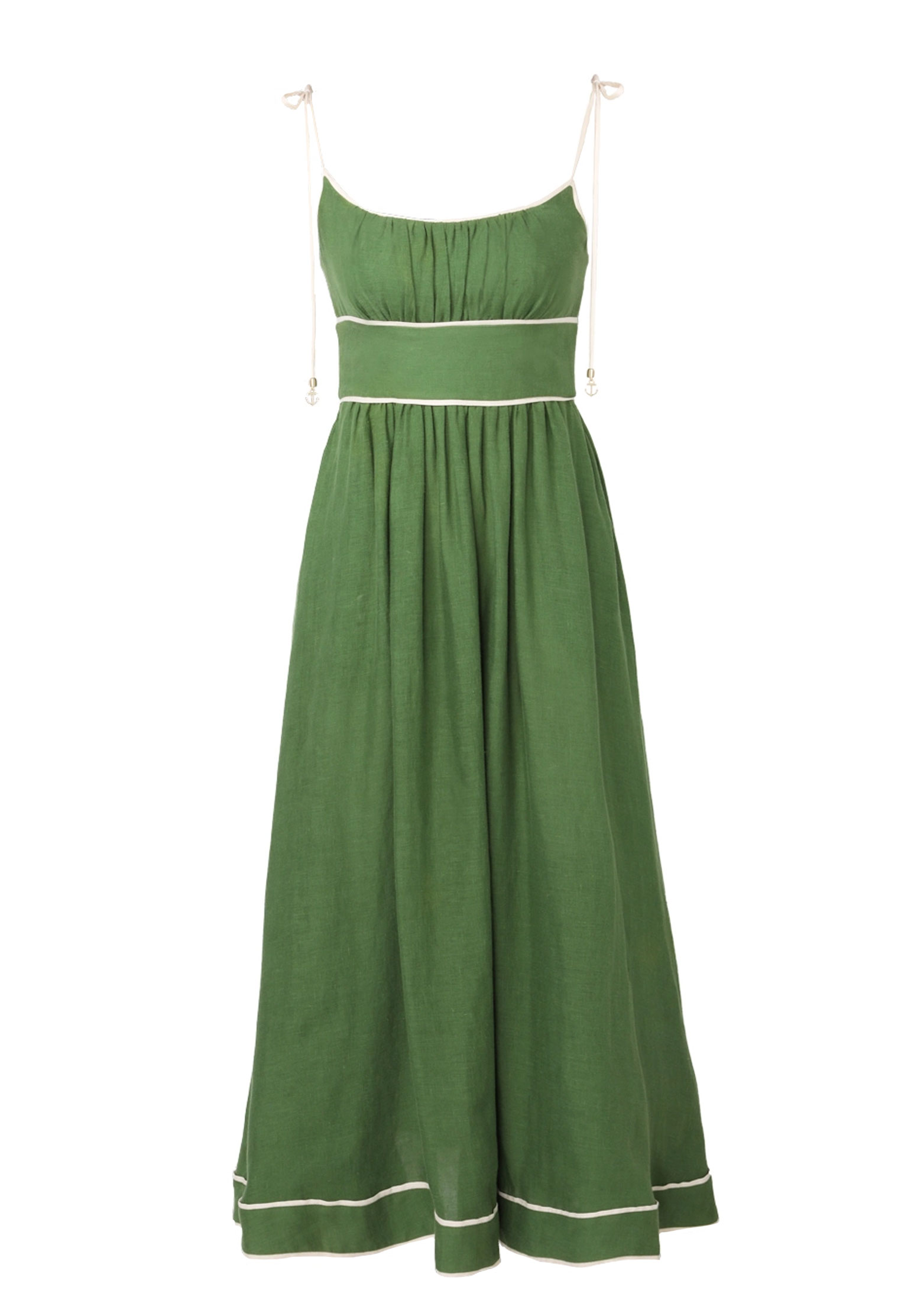 Платье ZIMMERMANN Зеленый, размер 2