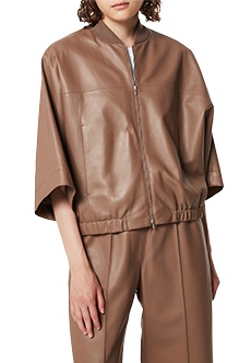 Кожаная куртка с рукавами-кимоно PESERICO