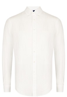 Белая льняная рубашка FEDELI