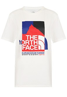Белая футболка с принтом THE NORTH FACE
