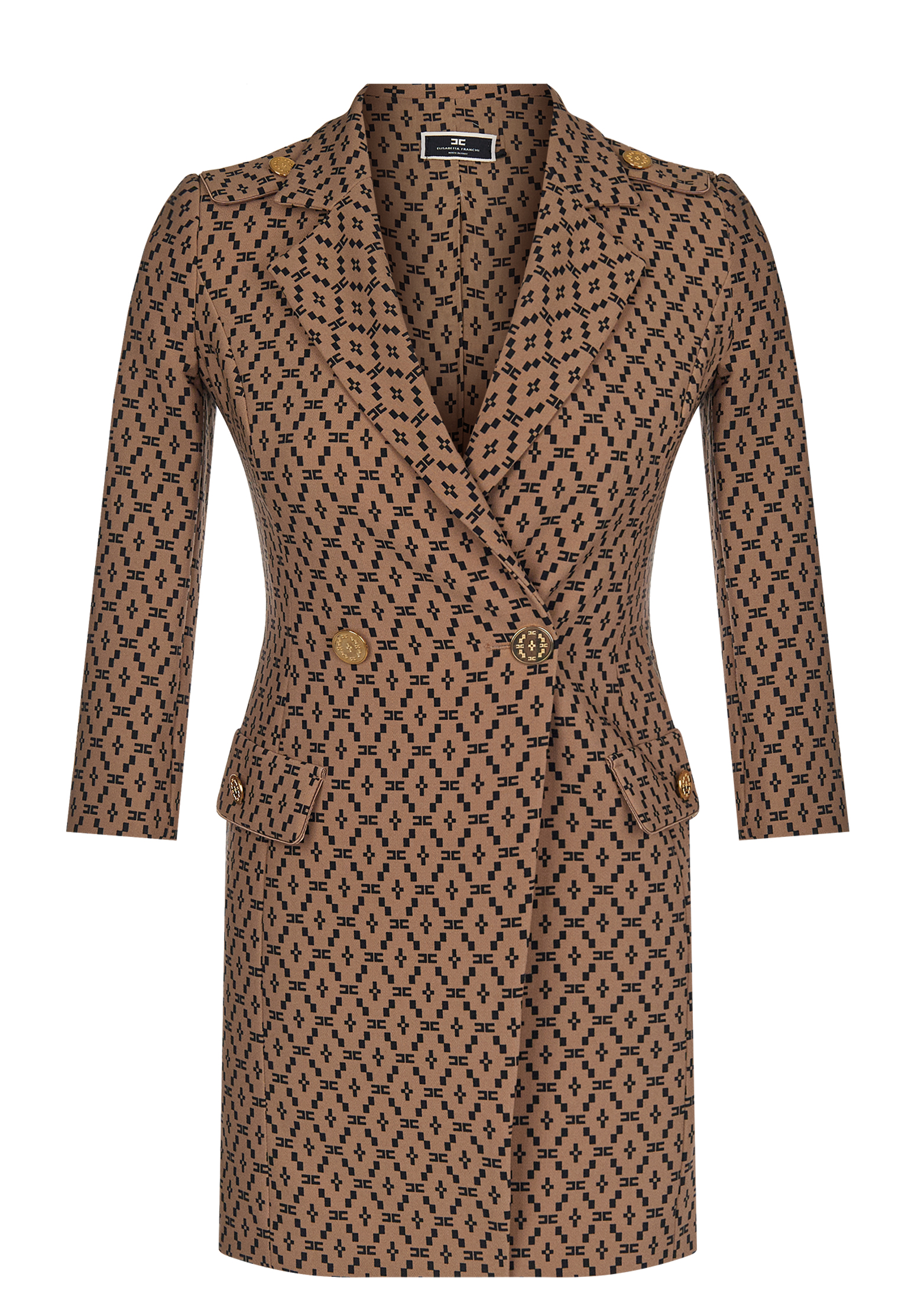 

Платье ELISABETTA FRANCHI, Коричневый, Коричневый