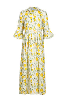 Льняное платье с флористическими мотивами POSITANO COUTURE BY BLITZ