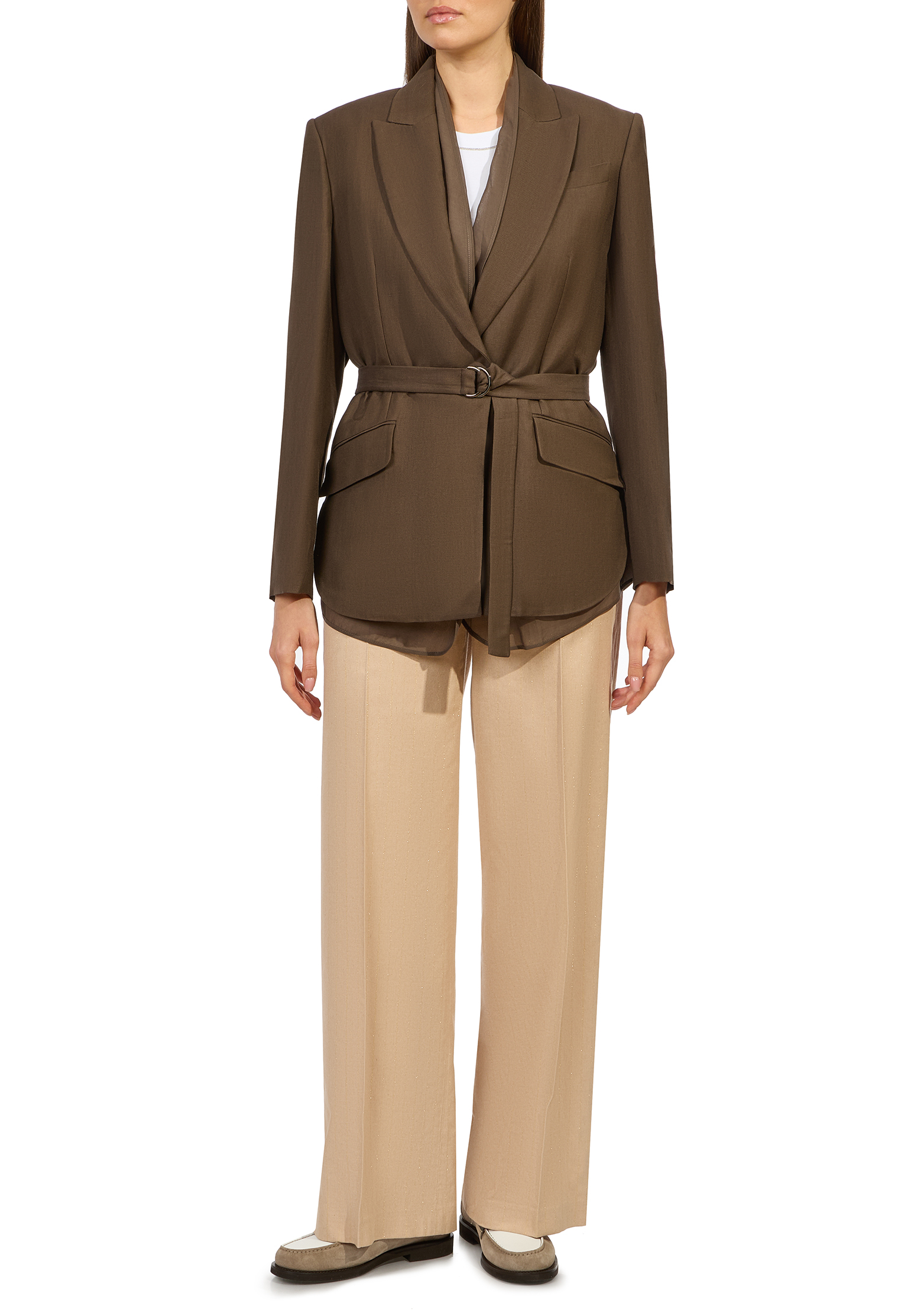 

Жакет BRUNELLO CUCINELLI, Коричневый, Коричневый