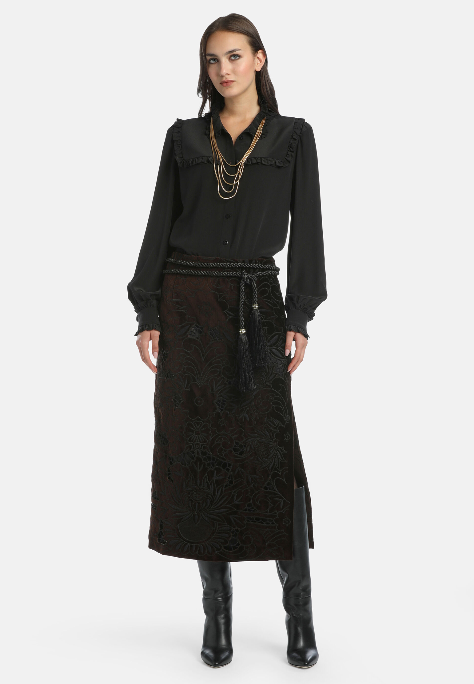 

Юбка LUISA SPAGNOLI, Коричневый, Коричневый