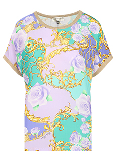 Блуза с комбинированным принтом ELISA FANTI